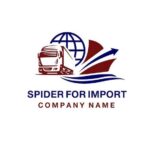 logistique de transport de logo et dédouanement vecteur premium